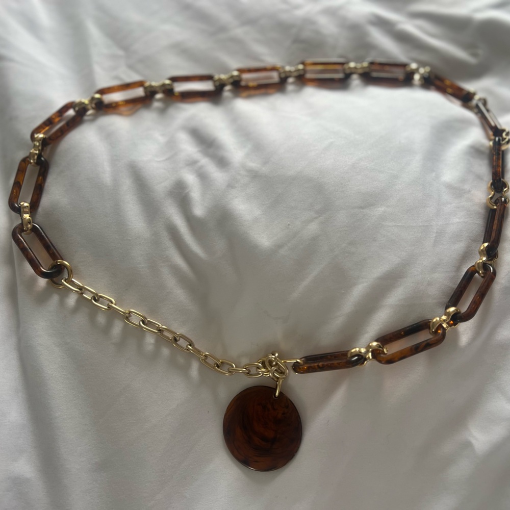 Vintage Tortise and Gold Adjustable Belt